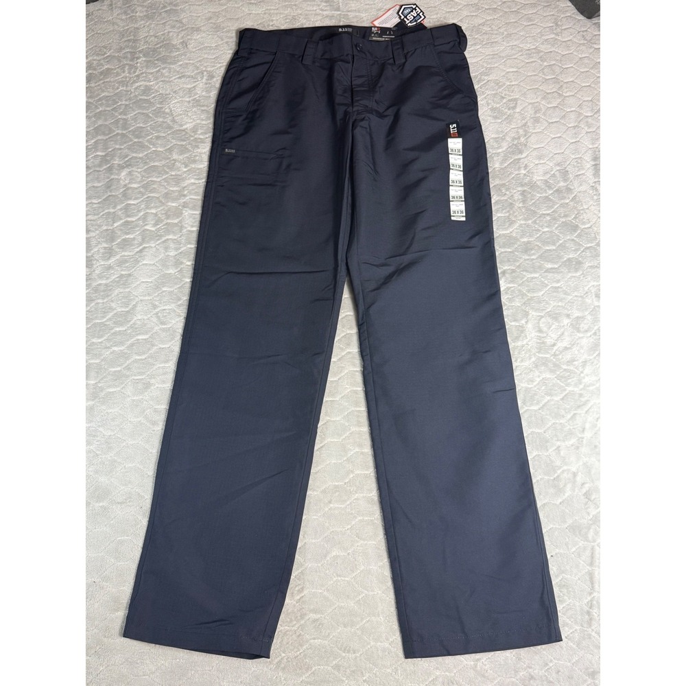 5.11 Tactical Fast-Tac Urban Pants Mens 36x36 Dark Navy Ripstop Workwear NEW